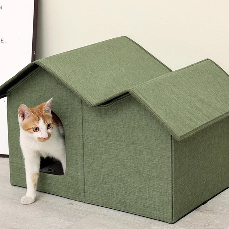 All-scene tailored quality Large Space Closed Design Cat House, Portable Foldable Cat Pet Cave House Enclosed for Indoor Pets, Outdoor Houses for Feral Cats Dog Cat House Outdoor Indoor House Standard fit - Image 3