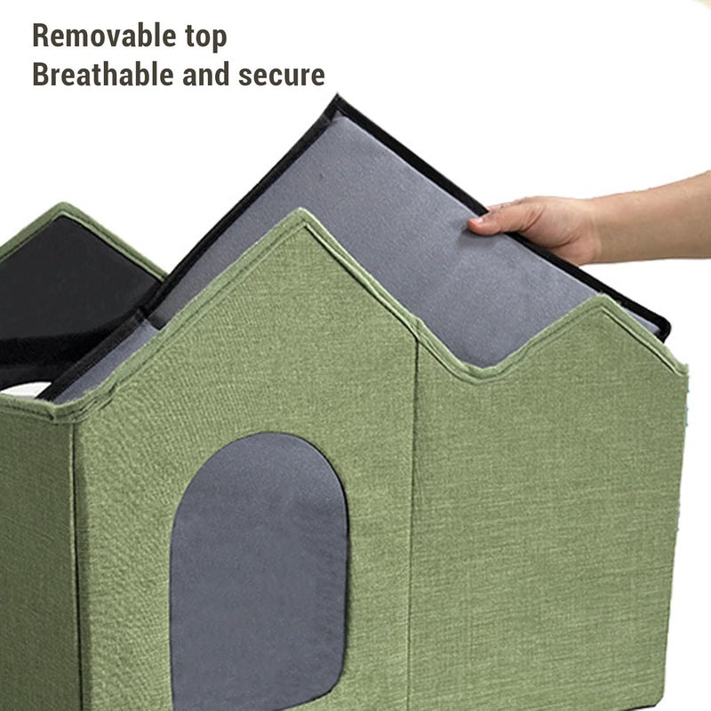 All-scene tailored quality Large Space Closed Design Cat House, Portable Foldable Cat Pet Cave House Enclosed for Indoor Pets, Outdoor Houses for Feral Cats Dog Cat House Outdoor Indoor House Standard fit - Image 5