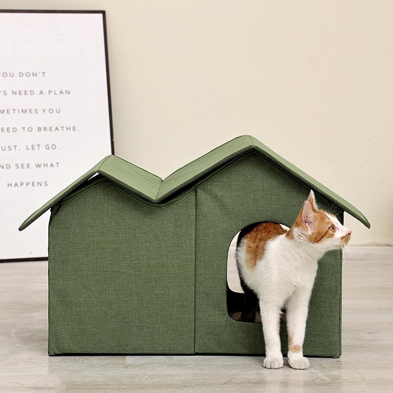 All-scene tailored quality Large Space Closed Design Cat House, Portable Foldable Cat Pet Cave House Enclosed for Indoor Pets, Outdoor Houses for Feral Cats Dog Cat House Outdoor Indoor House Standard fit - Image 4