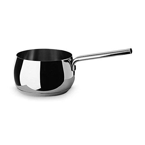 Alessi, "MAMI", Long handled saucepan in 18/10 stainless steel mirror polished,1 qt 23 oz - Image 3