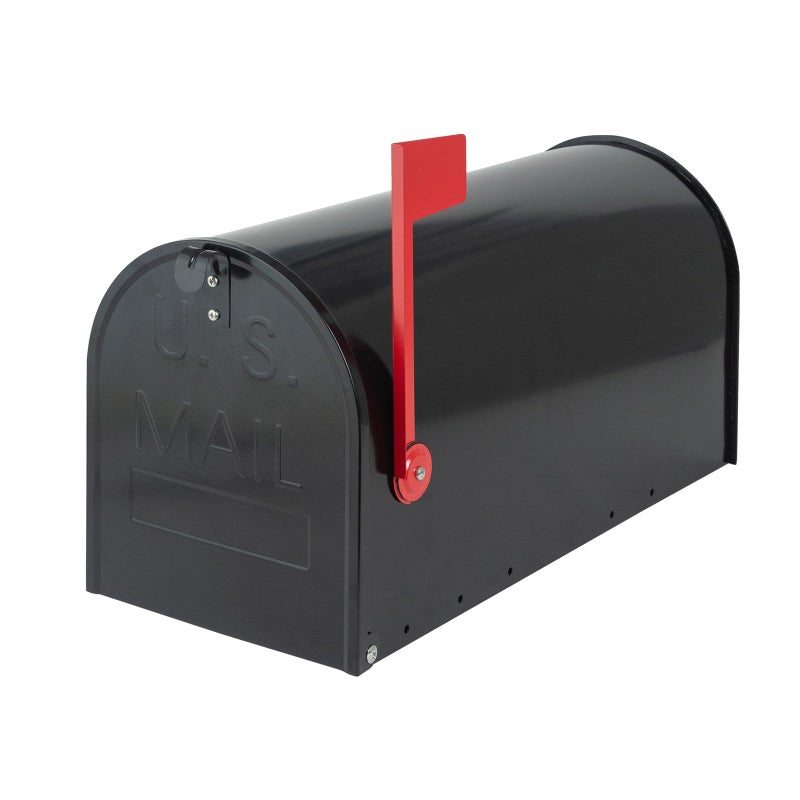RAINHOL Large Mailboxes for Outside, RAINHOL Black Metal Mailbox, Galvanized Steel Post Mount Mail Box, T3 Large Capacity, 23 x 10.7 x 8.9 Inches - Image 1