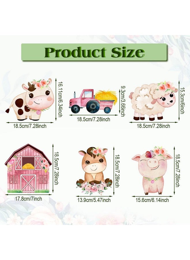Hotop - 42 Pcs Farm Animal Party Decorations And Supplies Farm Animals Decor Barnyard Party Decorations Farm Animal Cutouts With 50 Multi Color - Image 1