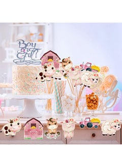 Hotop 42 Pcs Farm Animal Party Decorations And Supplies Farm Animals Decor Barnyard Party Decorations Farm Animal Cutouts With 50 Multi Color  - Image 5