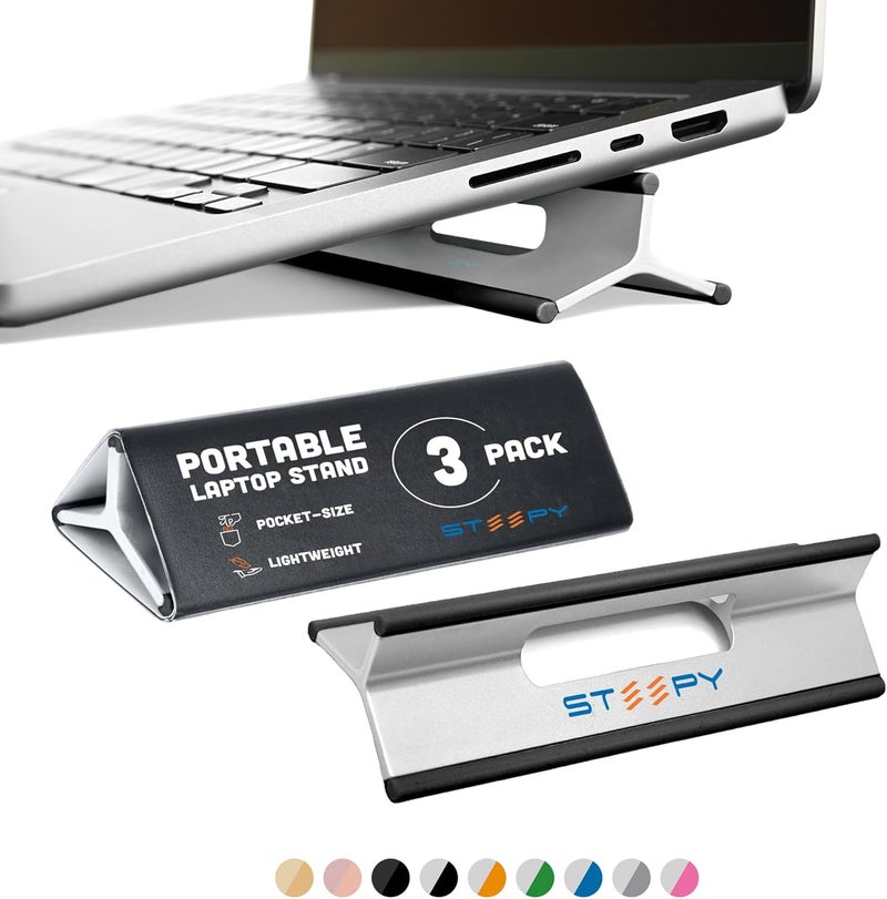 Steepy Adjustable Laptop Stand with 3 Heights Computer Laptop Desk Riser - Image 1