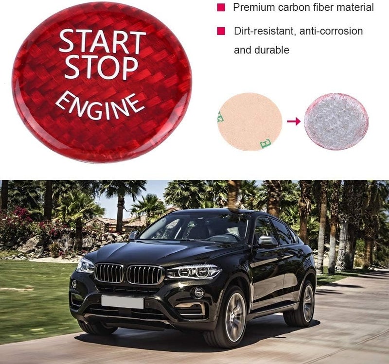 Wivplex Red Carbon Fiber Engine Start Stop Button Cover - Image 5