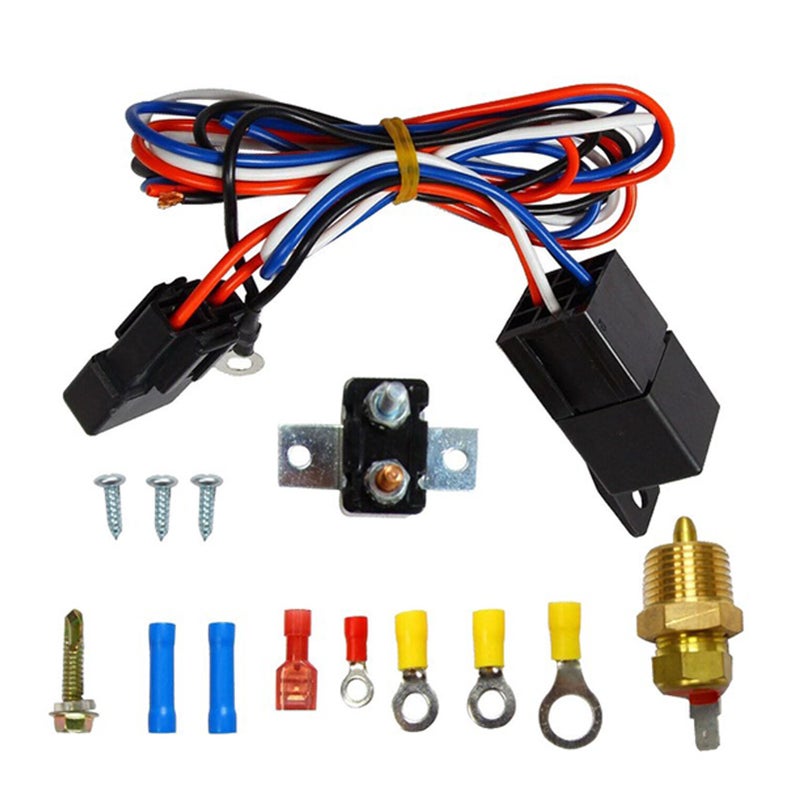Electric Fan Wiring Kit: 12VDC 40A, Waterproof Relay & Stable Performance - Easy Connection Cooling Fan Relay Switch Kit for 10in 12in 14in 16in Cooling Fan Systems - Image 1