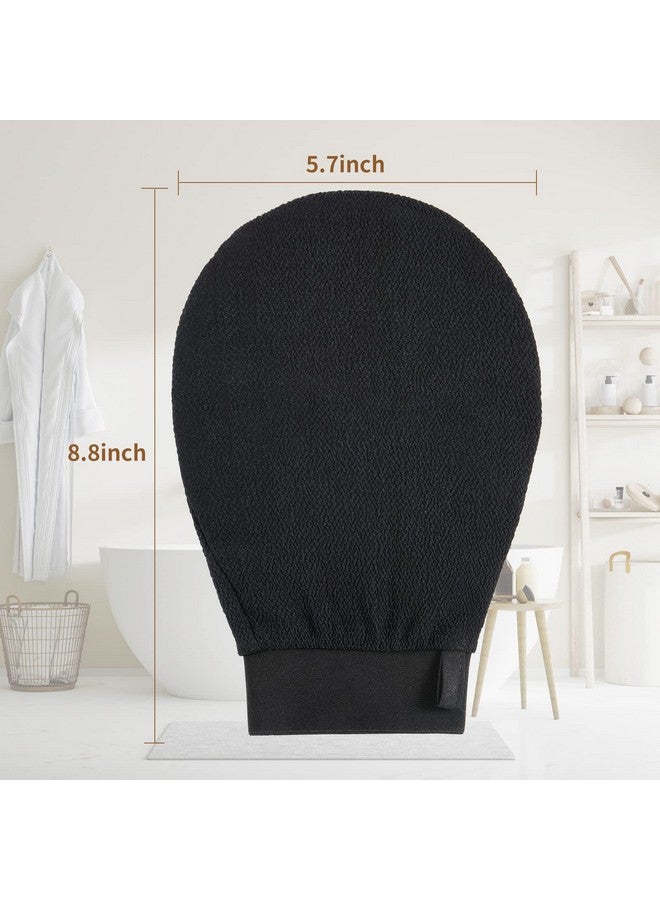 moohemoo Deep Exfoliating Mitt 2 Pcs Exfoliating Glove Body Scrubber For Removing Dirt And Dead Skin Body Exfoliator For Shower Bath At Home To For Tan Removal Keratosis Pilaris Dry Skin Treatment  - Image 3