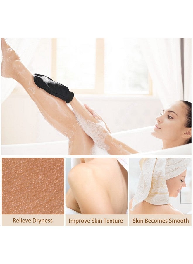 moohemoo Deep Exfoliating Mitt 2 Pcs Exfoliating Glove Body Scrubber For Removing Dirt And Dead Skin Body Exfoliator For Shower Bath At Home To For Tan Removal Keratosis Pilaris Dry Skin Treatment  - Image 5
