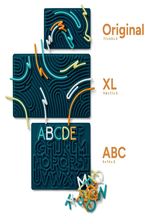 Pushpeel Advanced ABC Tracing Puzzle Board (Best for Ages 4+) – Silicone Learning Toy for Pre-Writing & Fine Motor Skills – Quiet Sensory Travel Activity Toy for Kids – Uppercase Alphabet, Spruce - Image 5