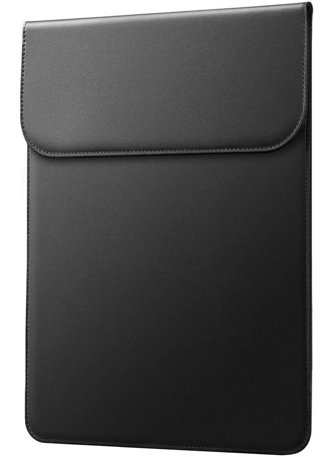 Jetech Slim Laptop Sleeve For Macbook Pro 14 Inch M4 M3 M2 M1 2021 2024 Pu Leather Case With Magnetic Closure Black  - Image 1