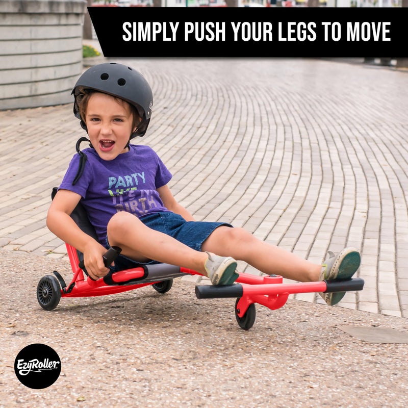 EzyRoller Classic Ride On Scooter for Kids Ages 4+ - Red - Image 4