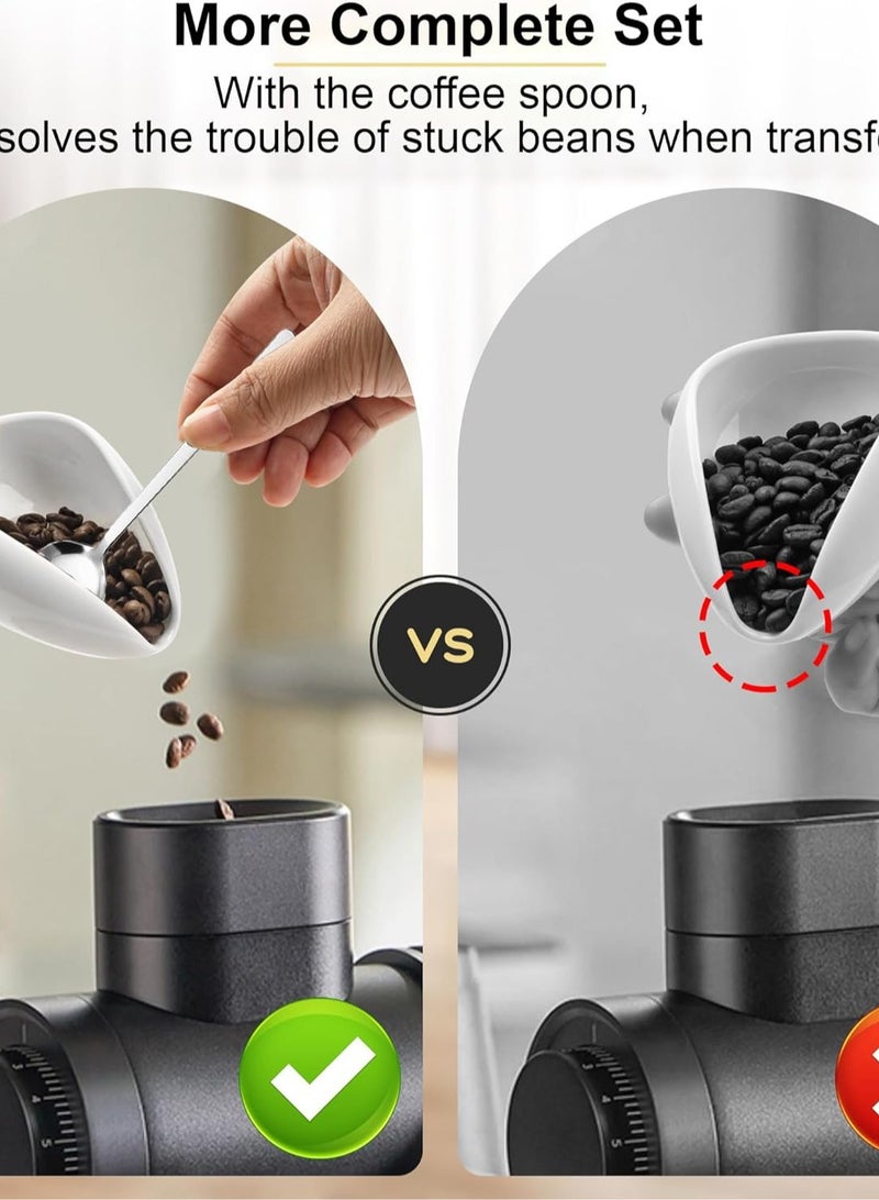 2-Piece Coffee Bean Weighing Set, Coffee Bean Measuring Cup, Coffee Measuring Tray And Rust-Proof Coffee Spoon, Hand Grinding Coffee Accessories,For Cafe, Home, Office, Kitchen  - Image 5