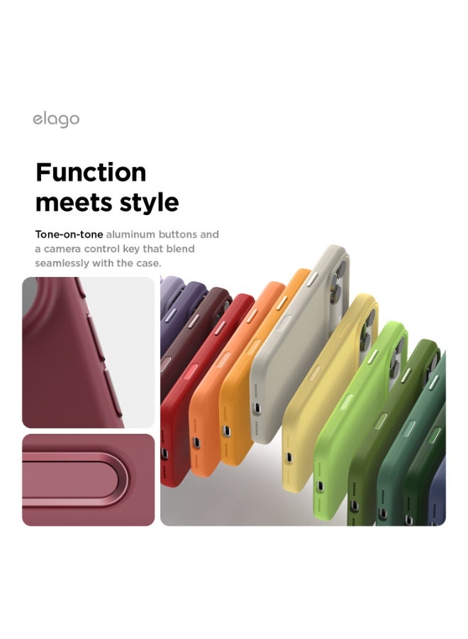 Elago Magnetic Liquid Silicone for iPhone 17 Pro MAX case cover [Camera Control Button Cover] compatible with MagSafe Shockproof - Burgundy - Image 4