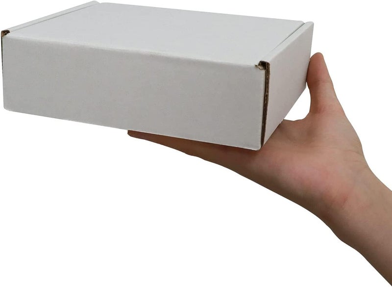 RLAVBL 25 Pack 178x127x51 mm (7x5x2 in) Shipping Boxes Small White Corrugated Cardboard Box for Packing Mailing - Image 4