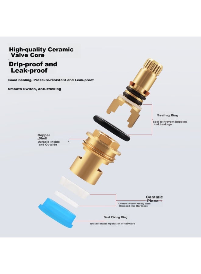 LARSD Lairshidan Basin Faucet, Single Cold, Single Hole, For Face Washing, Hand Washing, Basin, Bathroom Cabinet, Ld5861 - Image 2