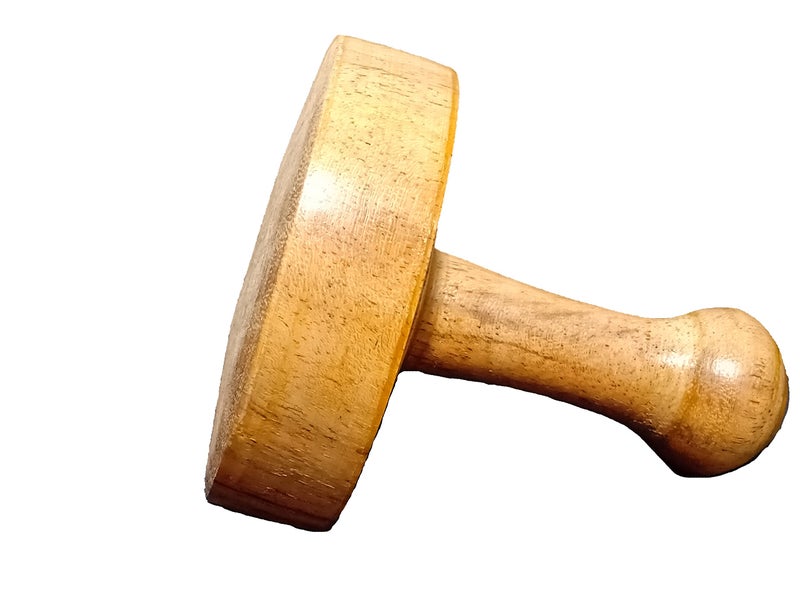 DBY Wooden Potato Masher daily use Wooden Pav Bhaji/Vegetable/Potato Masher Wooden Roti Chapati Presser,Roti Bhakri Or Khakara on Tava Presser - Image 2