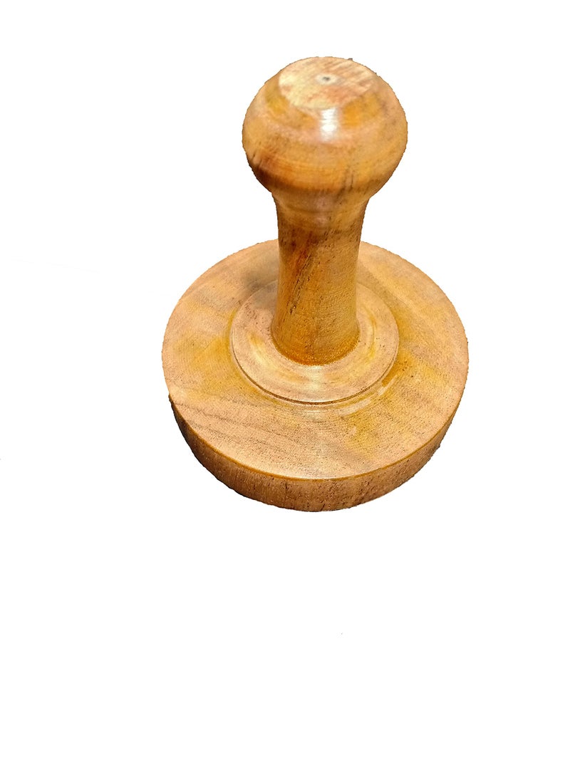 DBY Wooden Potato Masher daily use Wooden Pav Bhaji/Vegetable/Potato Masher Wooden Roti Chapati Presser,Roti Bhakri Or Khakara on Tava Presser - Image 4