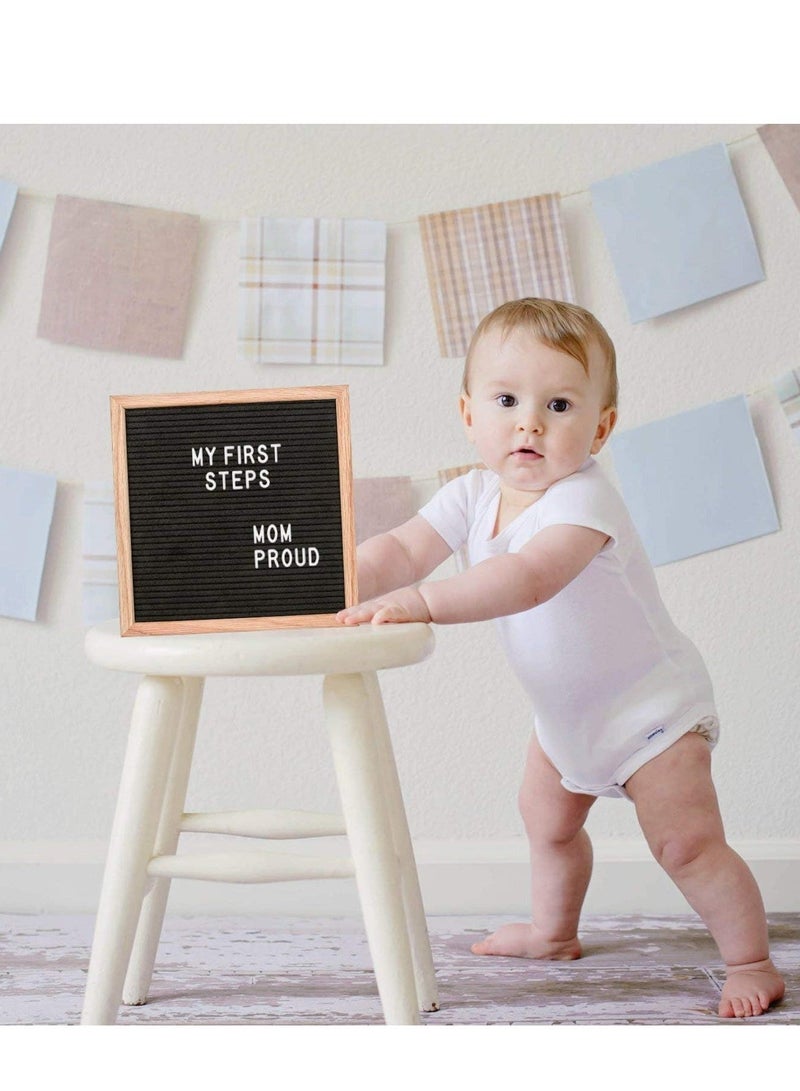 Felt Letter Board - Message Set Wedding Welcome Sign Baby Announcement Pregnancy 10x10 with Letters 1000 Letters, Numbers, Emojis - Image 4
