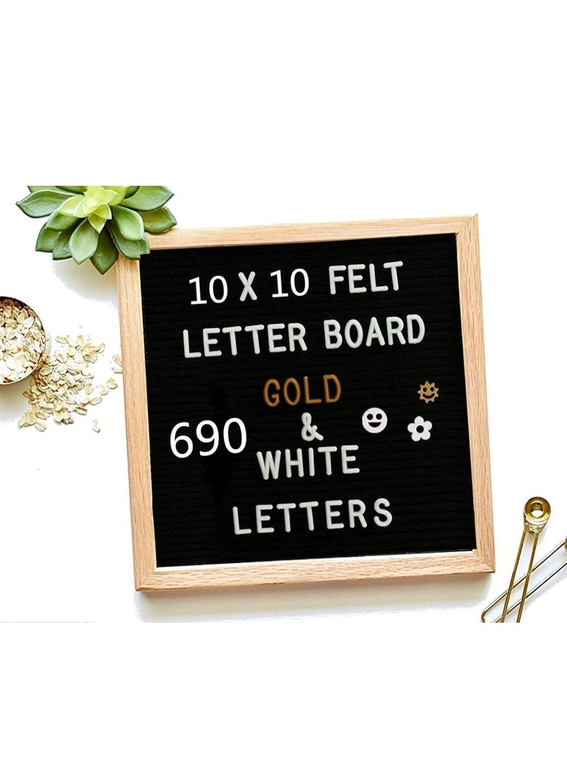 Felt Letter Board - Message Set Wedding Welcome Sign Baby Announcement Pregnancy 10x10 with Letters 1000 Letters, Numbers, Emojis - Image 1