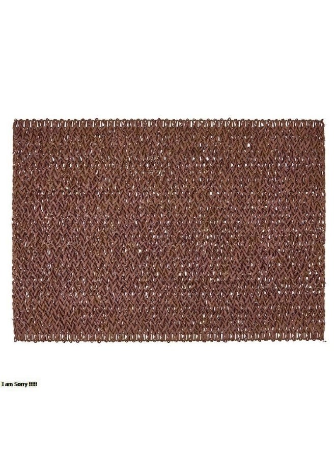 بروماس مفارش طاولة منقوشة – نسيج بني – 6 قطع