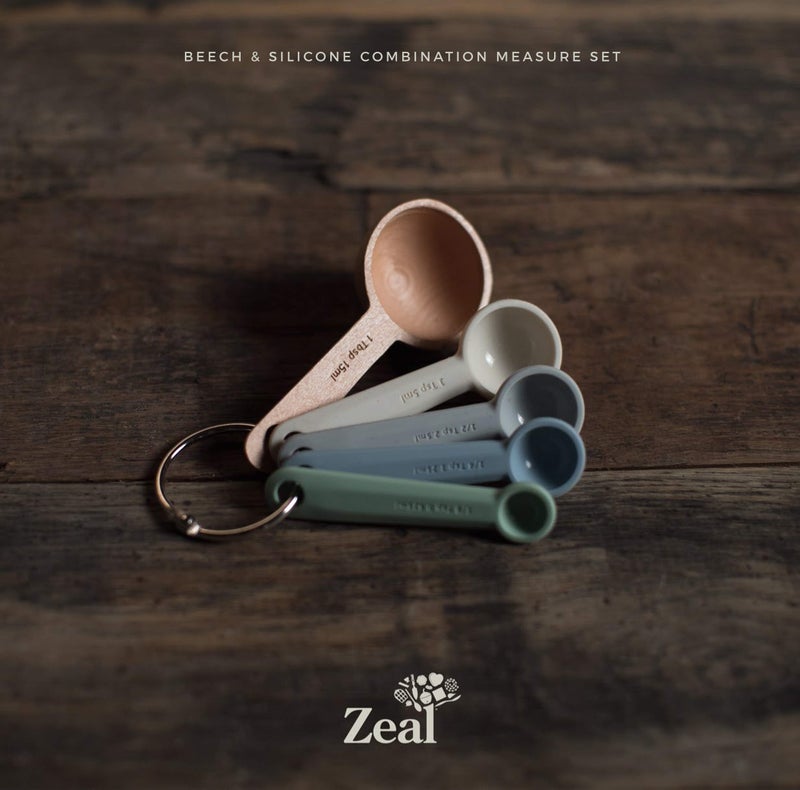 ZEAL Perfect Measure Silicone Measuring Spoons – Set of 5 – For Measuring Wet and Dry Ingredients - Neutral - Image 4