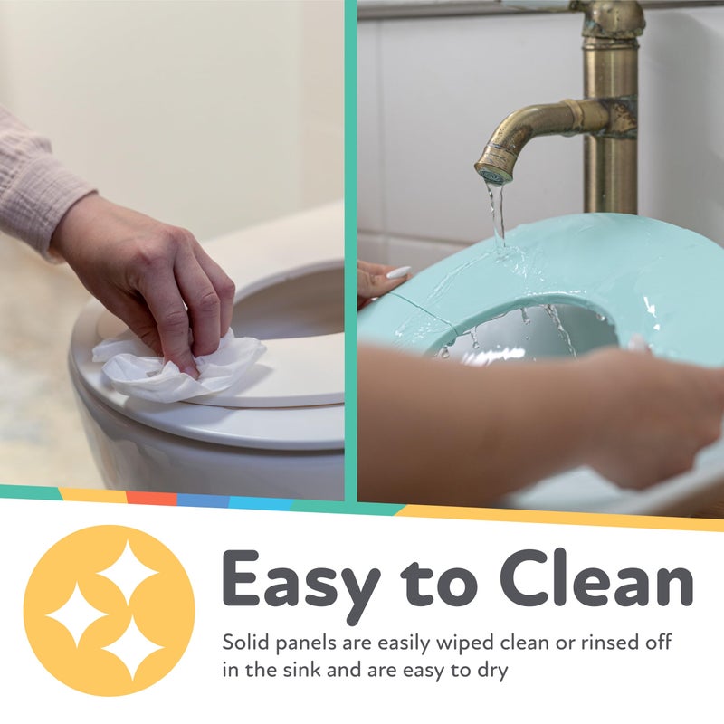 Nuby Folding Potty Seat and Bag - Toddler Travel Essential - Travel Toilet Seat for Toddlers 18+ Months - White - Image 4