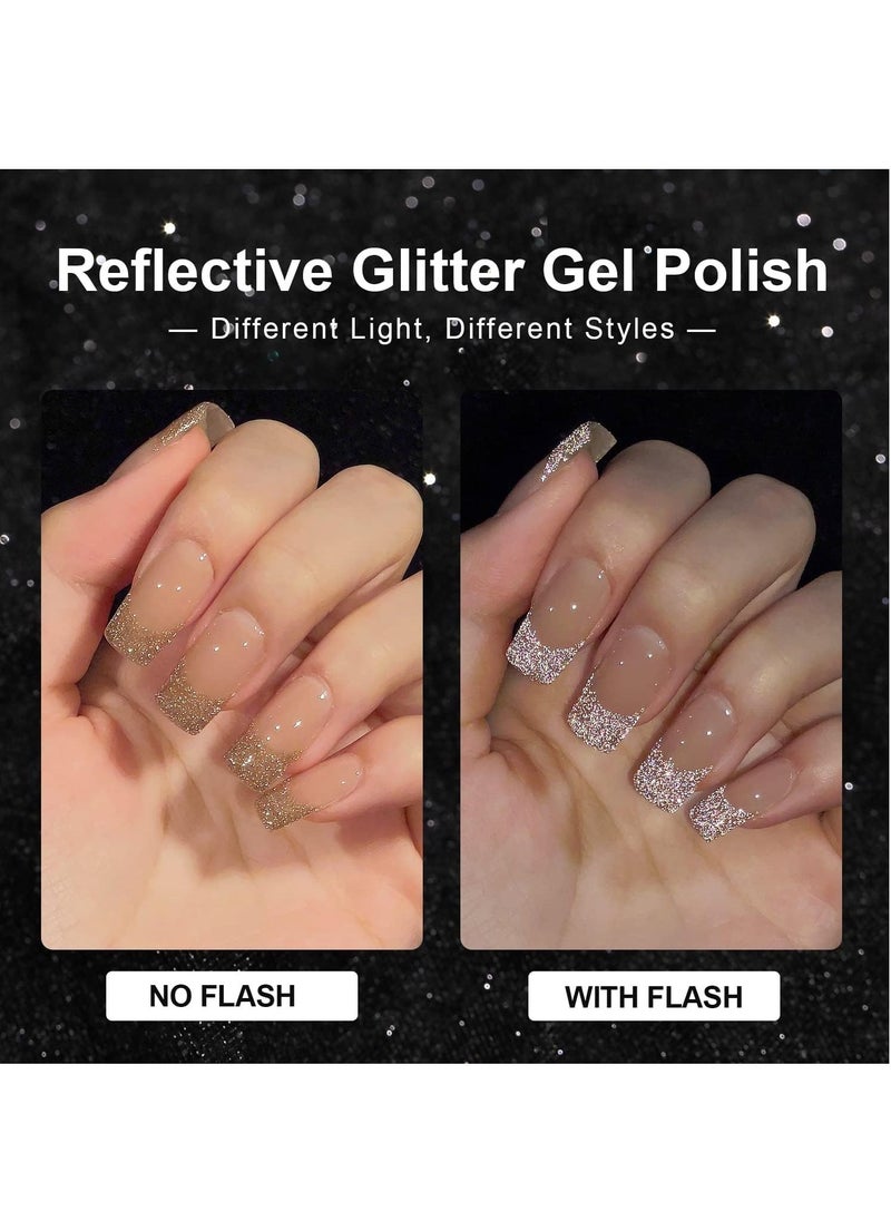 MissTiara 6-Piece UV and LED Sparkly Glitter Nail Polish Gel Set  - Image 3