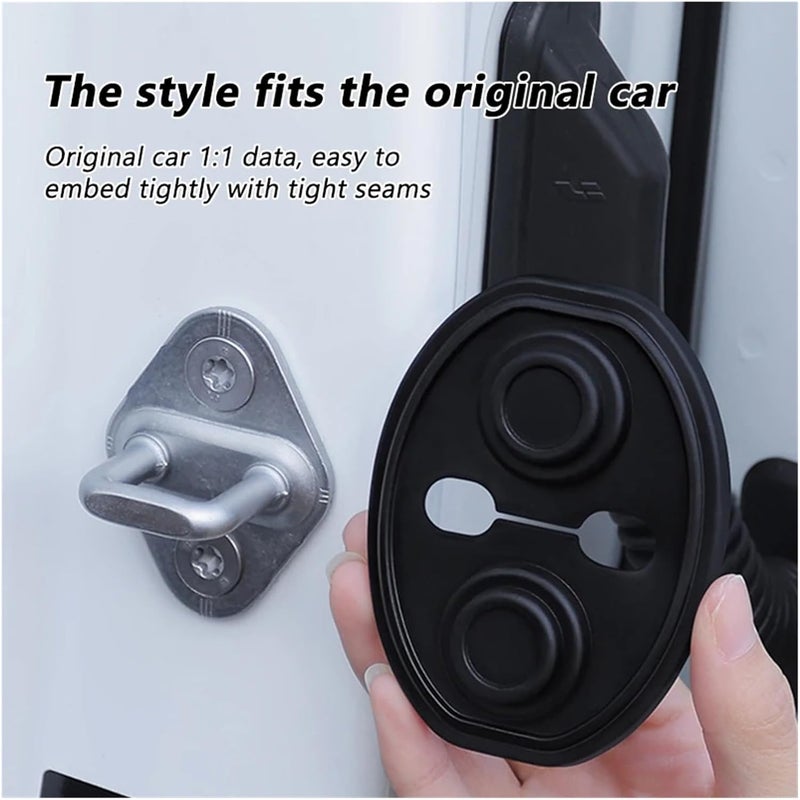 6pcs Car Doors Lock Protector Cover Auto Door Shock Absorber Silicone Cushion Closing Soundproof Covers - Image 4