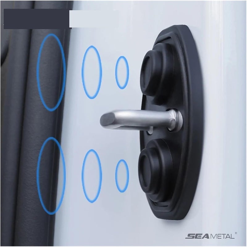 6pcs Car Doors Lock Protector Cover Auto Door Shock Absorber Silicone Cushion Closing Soundproof Covers - Image 2