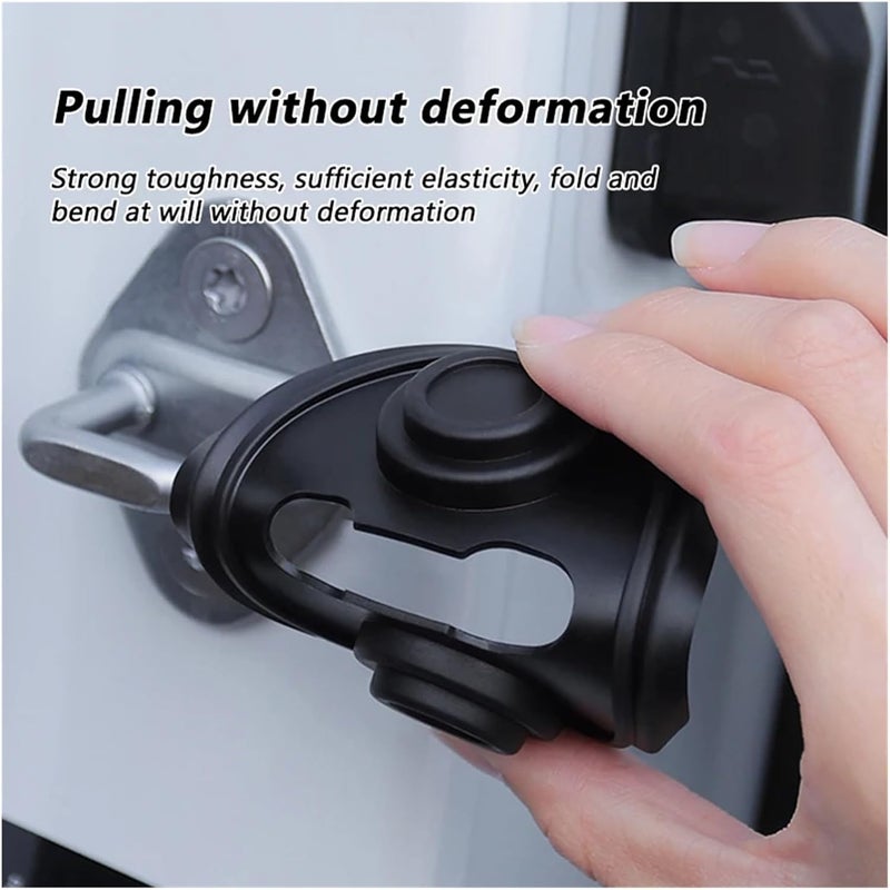 6pcs Car Doors Lock Protector Cover Auto Door Shock Absorber Silicone Cushion Closing Soundproof Covers - Image 5
