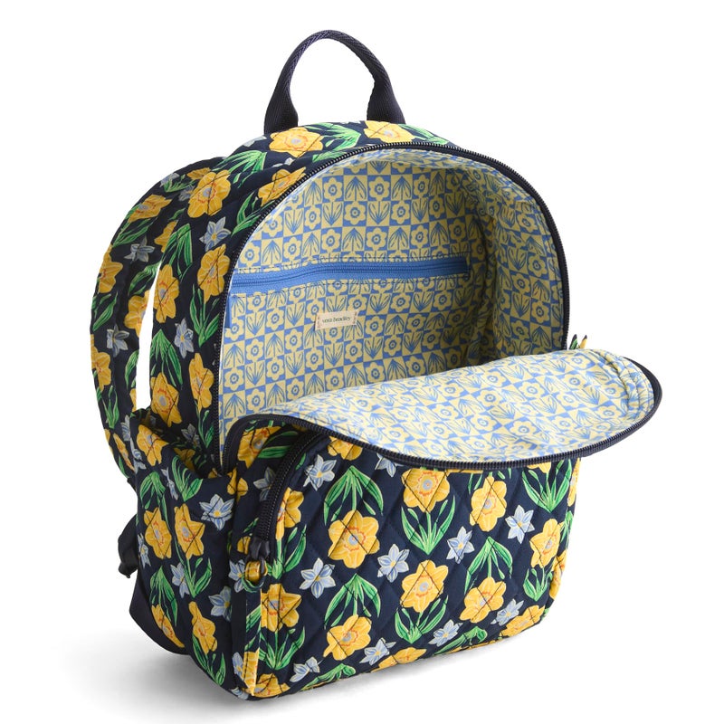 Vera Bradley Women's Premium Cotton Small Banbury Backpack, Daffodils, One Size - Image 3