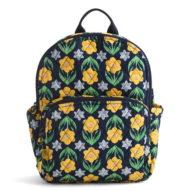 Vera Bradley Women's Premium Cotton Small Banbury Backpack, Daffodils, One Size - Image 4