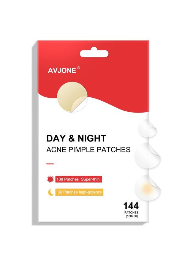 AVJONE Pimple Patches for Face(144 Patches), Hydrocolloid Acne Patches with Tea Tree Oil, pimple stickers for Breakouts, Absorbs Zit, Invisible Spot Cover and Blemish - Image 1