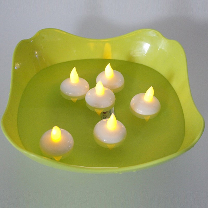 4Pcs Decorative Small Floating Candles for Wedding Party SPA Bath (Warm White Light) - Image 4