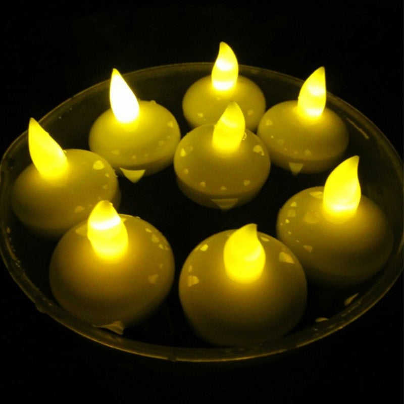 4Pcs Decorative Small Floating Candles for Wedding Party SPA Bath (Warm White Light) - Image 2