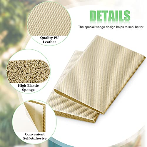 Jetec 6 Peices Self-Adhesive Door Corner Seals, Gap Filler Seal Strip Weather Stripping Draft Stopper Door Frame Seal Corner Foam for Weather Protection Isolation of Noise(Beige) - Image 3
