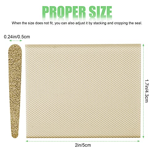 Jetec 6 Peices Self-Adhesive Door Corner Seals, Gap Filler Seal Strip Weather Stripping Draft Stopper Door Frame Seal Corner Foam for Weather Protection Isolation of Noise(Beige) - Image 2
