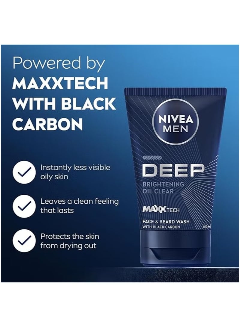 Nivea Men Deep Cleansing Face And Beard Wash 100ml - Image 4