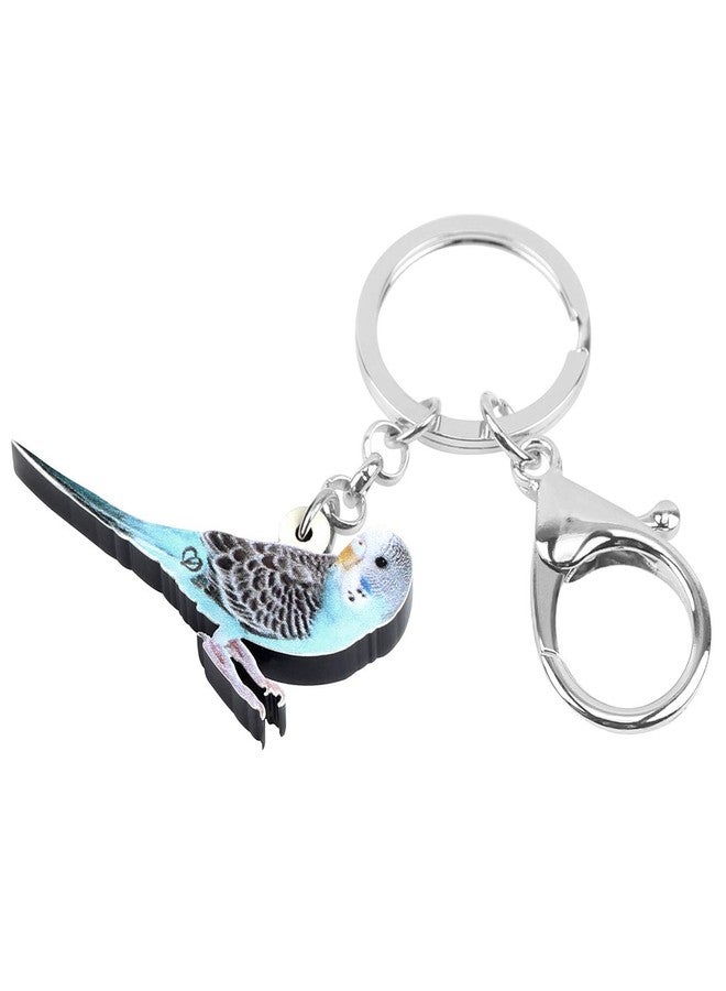 NEWEI Acrylic Blue Long-tailed Parakeet Key Chain Keychain Rings Jewelry For Women Girls Bag Purse Gift Charms - Image 2