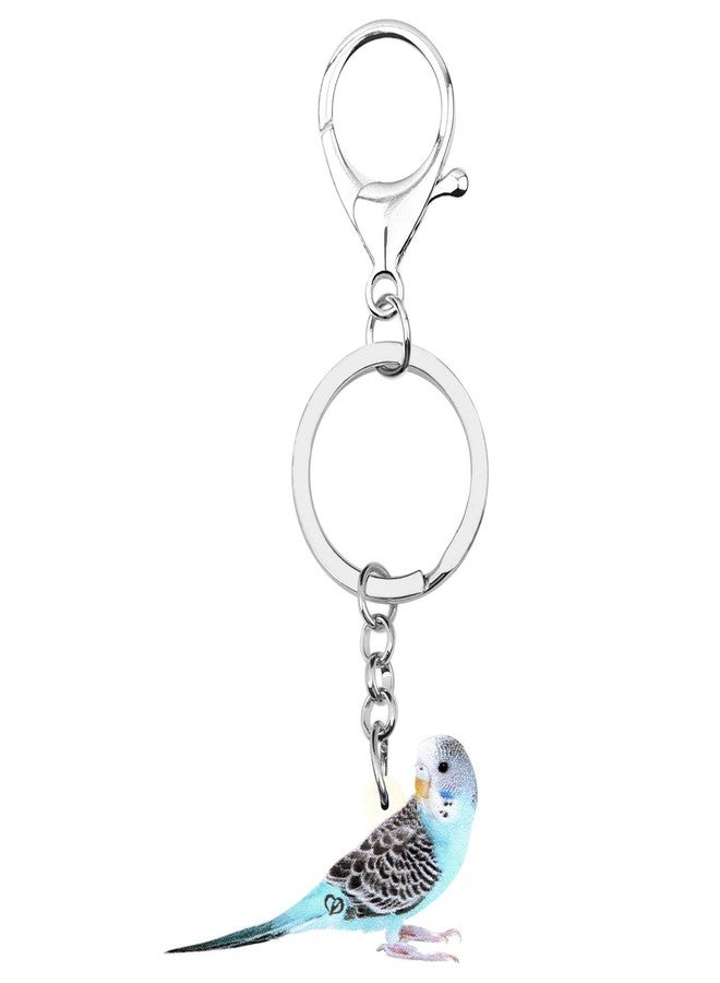 NEWEI Acrylic Blue Long-tailed Parakeet Key Chain Keychain Rings Jewelry For Women Girls Bag Purse Gift Charms - Image 4