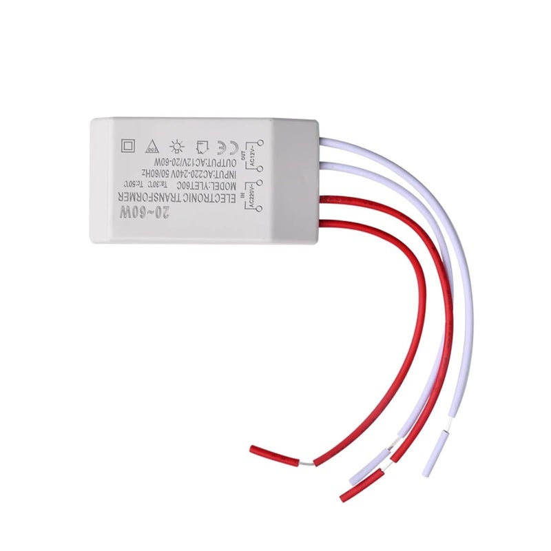 White 20 60W 220V AC12V LED Lamp Electronic Transformer Adapter - Image 2