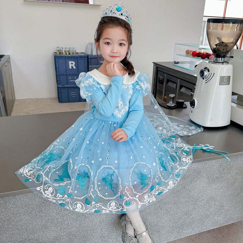 Frozen Princess Aisha Dress New Women'S Treasure Dress Aisha Dress Children'S Aisha Poncho Dress - Image 1
