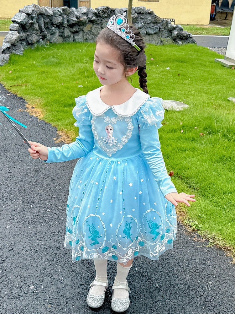 Frozen Princess Aisha Dress New Women'S Treasure Dress Aisha Dress Children'S Aisha Poncho Dress - Image 4