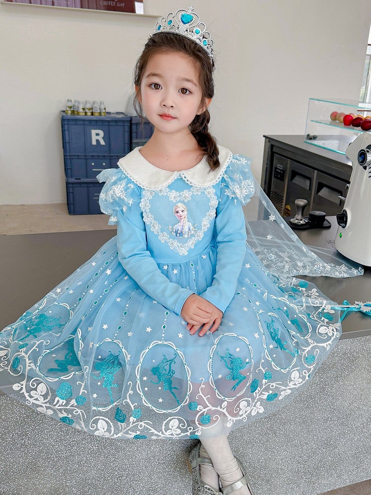Frozen Princess Aisha Dress New Women'S Treasure Dress Aisha Dress Children'S Aisha Poncho Dress - Image 2