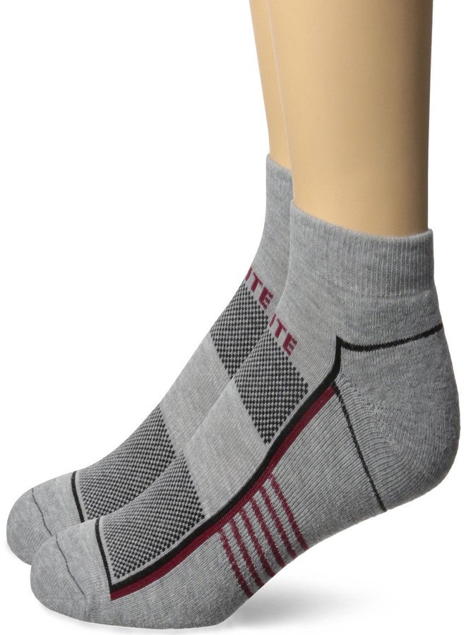 Top Flite Men's Sport Performance Tech Low Cut Ultra Dri Socks 2 Pair Pack, Grey Heather, Large - Image 1
