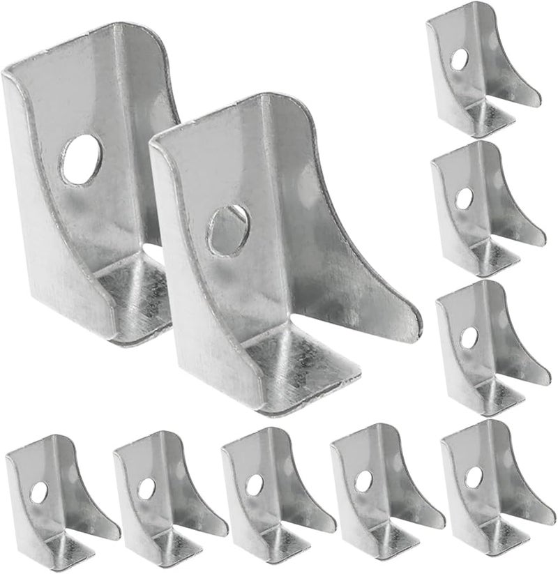 10pcs Black Metal Shelf Brackets For File Cabinets Heavy Duty Cabinet Clips - Image 2