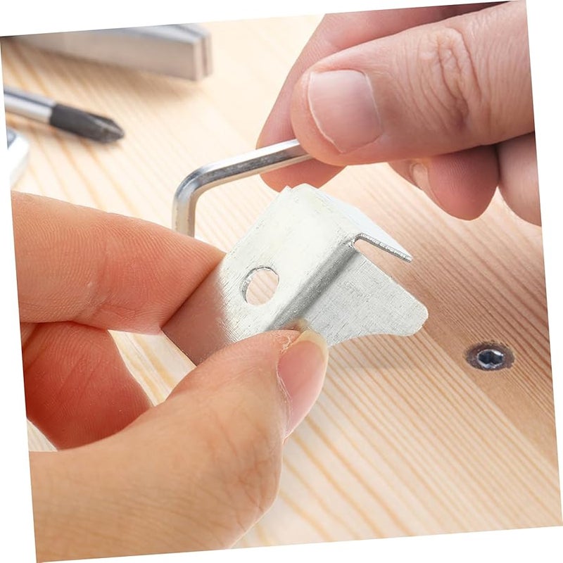 10pcs Black Metal Shelf Brackets For File Cabinets Heavy Duty Cabinet Clips - Image 5