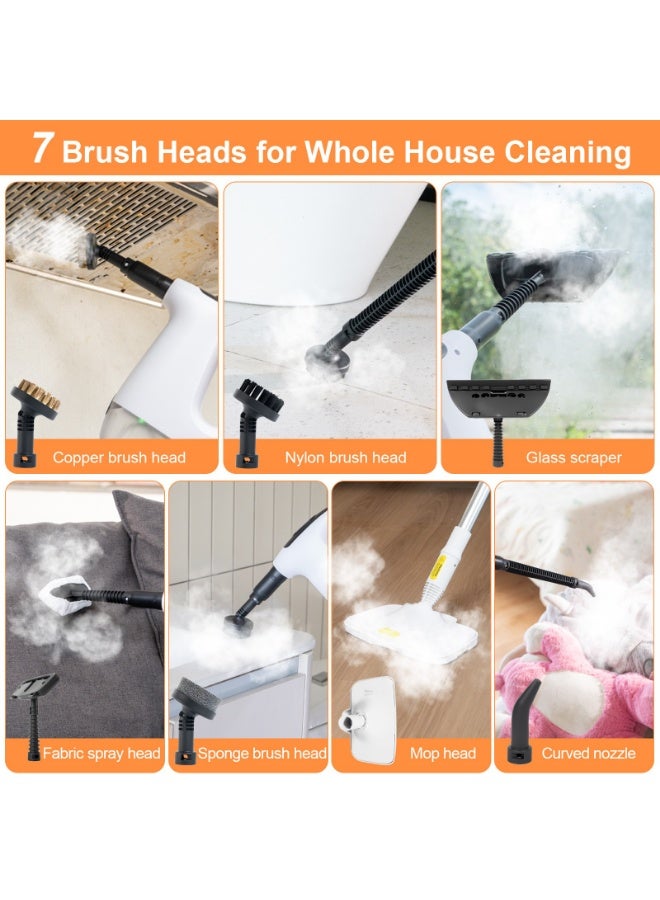 Arabest Steam Mop & Detachable Handheld Steam Cleaner for Home and Floor Cleaning, 15s Heat-Up, 230°F Floor Steamer for Deep Cleaning with Multi-purpose Attachments Hardwood Floors, Tile,Grout,Furniture - Image 3