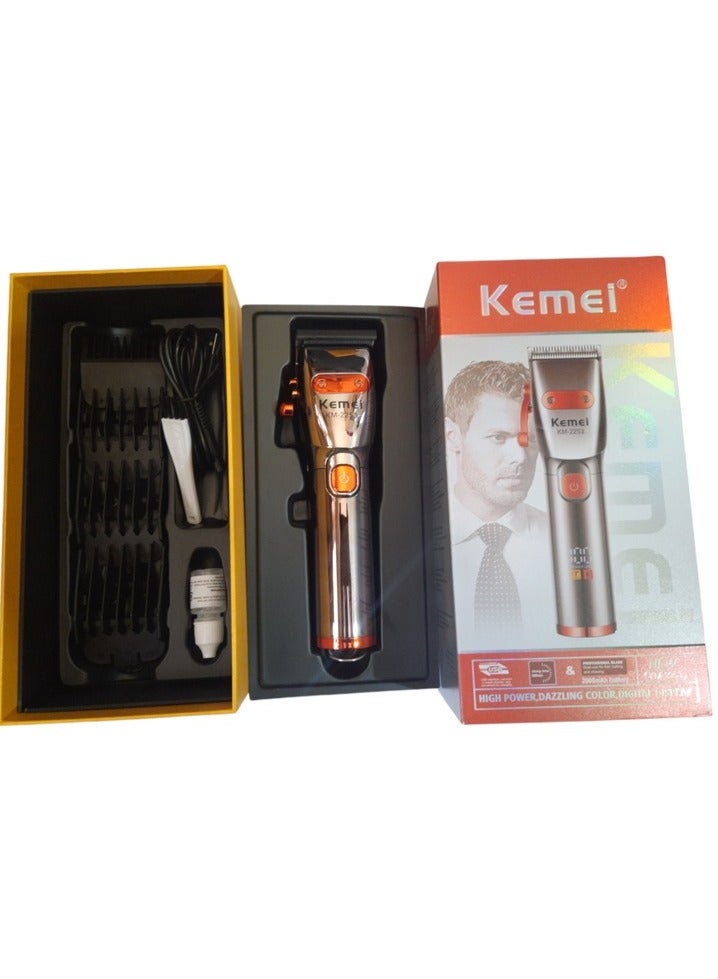 ماكينة الحلاقة الإحترافيه للصالونات Kemei KM-2253 مزودة بشاشة ملونه و سرعتين تيربو - Image 4