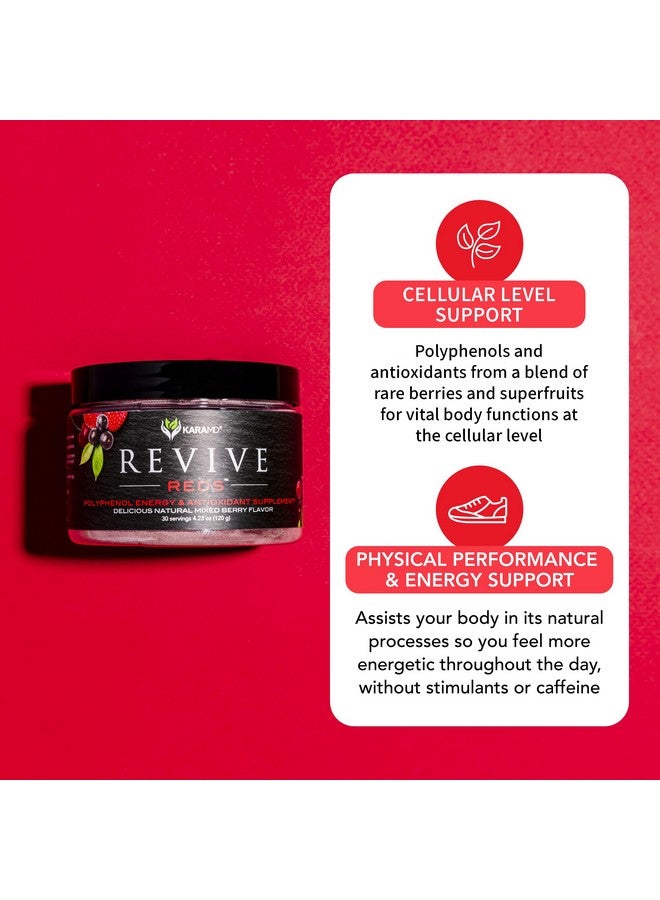 KaraMD Revive Reds | Delicious Polyphenol Energy Booster Supplement | Vegan Friendly, Gluten Free & Non-GMO Superfood Powder | Antioxidants, Shilajit & Enzymes (30 Concentrated Servings) - Image 3